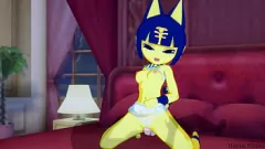 Abspielen 3D-Ankha bekommt POV-Blowjob und Creampie